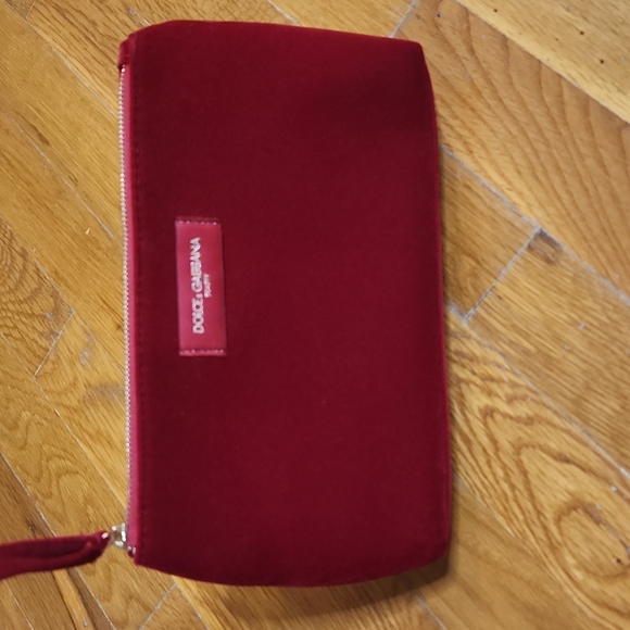 Dolce & Gabbana Beauty Cosmetic Bag Red Velvet Pouch - Picture 5 of 7